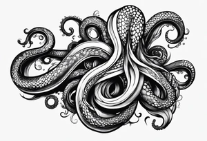 Tentacles starting at wrist and going up arm tattoo idea