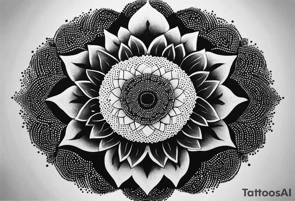 Circular mandala tattoo idea