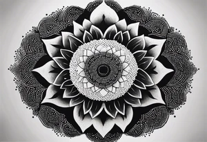 Circular mandala tattoo idea