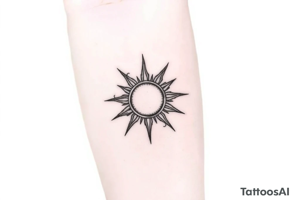 diabolic sun tattoo idea