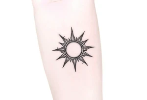 diabolic sun tattoo idea