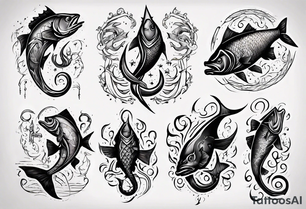 Fishhook tattoo idea