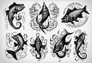 Fishhook tattoo idea