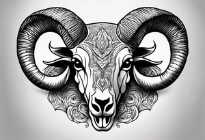 Shetland sheep skull
Manly
Big horns 
Bold
Unique 
Skull
Big horn sheep skull 
Chest tattoo 
Skull tattoo idea