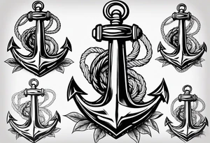anchor with rope wrapped around tattoo idea