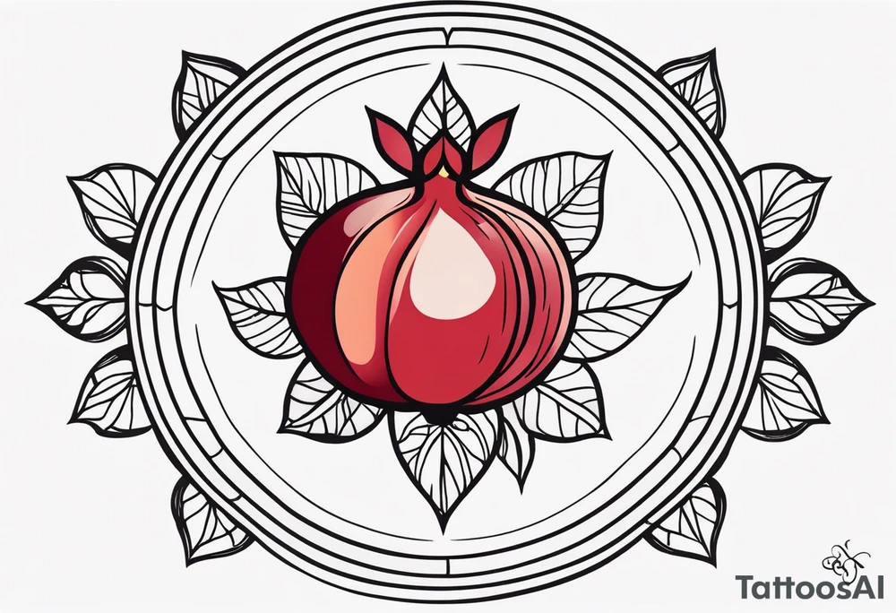 strength, small, nuanced, pomegranate, elegant, armenian, sun, lenghty tattoo idea