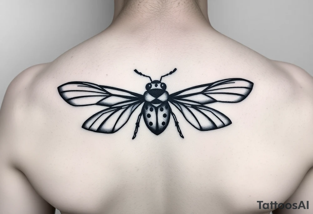 Ladybug flying tattoo idea