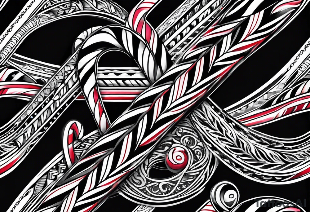 candy canes tattoo idea