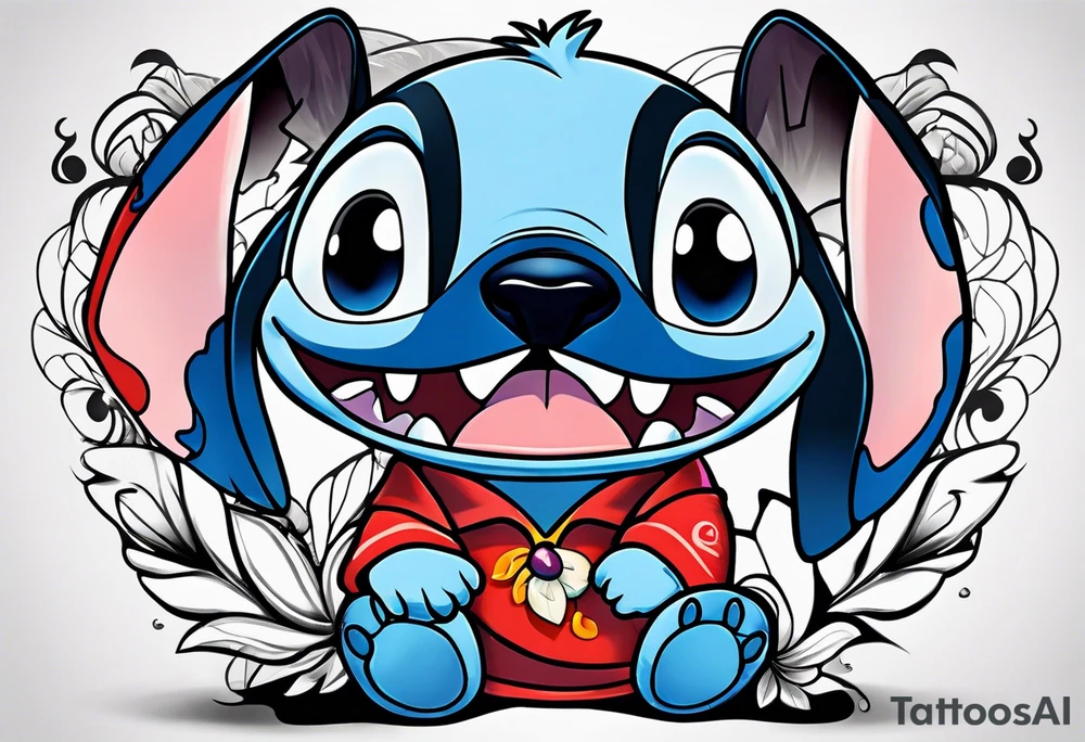graffiti lilo and stitch tattoo idea