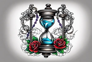 Marti heart barbwire hourglass tattoo idea