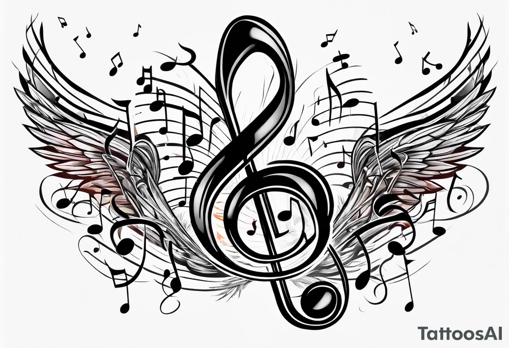 music notes tattoo idea