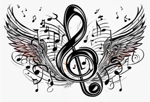music notes tattoo idea