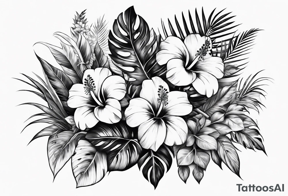 Tattoo for my arm and my chest that's Hawaiian style tattoo idea