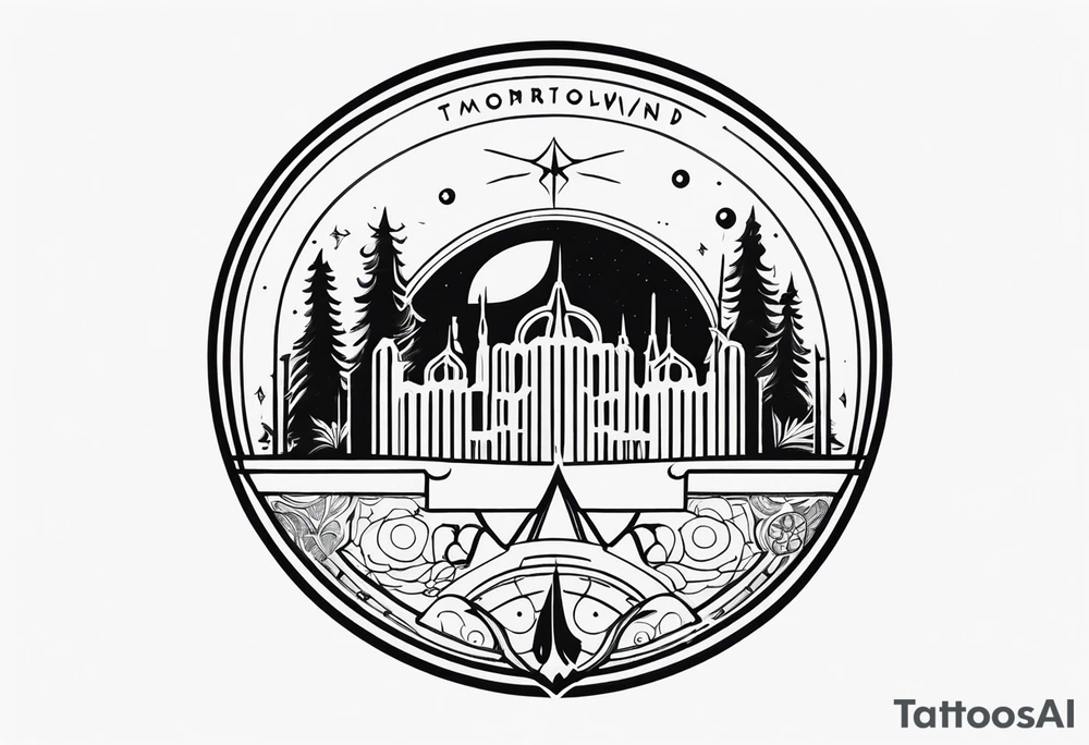 tomorrowland festival logo for 3 friends tattoo idea