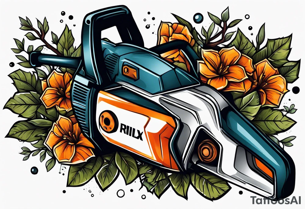 Chain saw tattoo idea