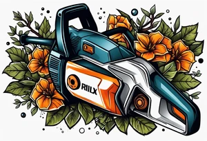 Chain saw tattoo idea
