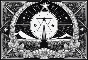 the star (tarot card) with Aquarius feeling tattoo idea