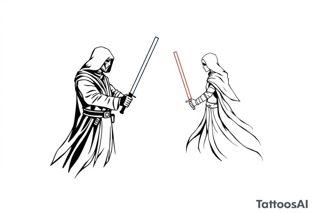 jedi vs sith tattoo idea