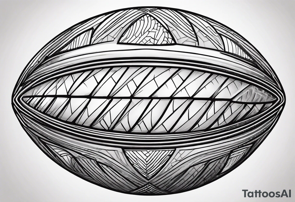 Rugby ball tattoo idea