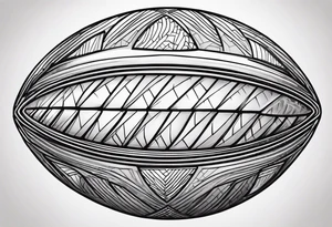 Rugby ball tattoo idea