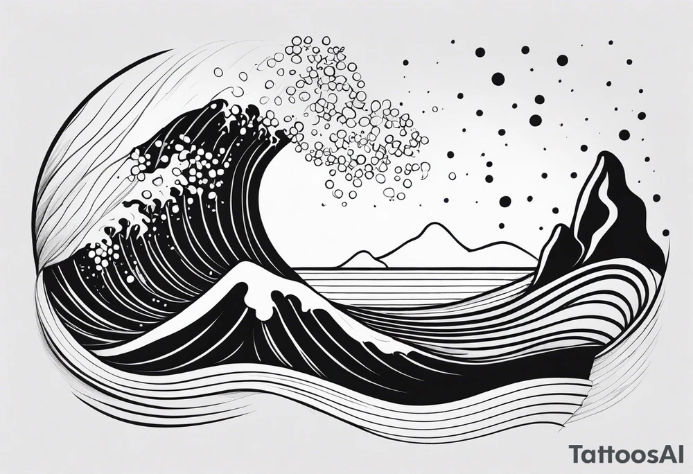 Wave and starfish tattoo idea