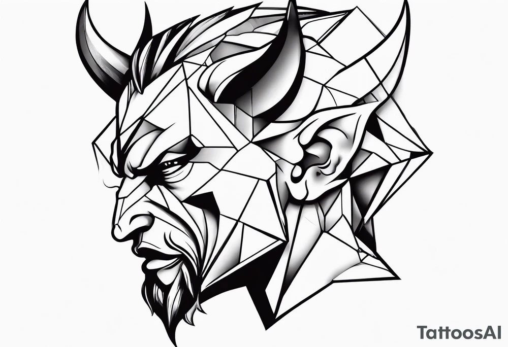 a devil whispering in my ear tattoo idea