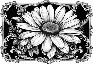 Daisy frame tattoo idea