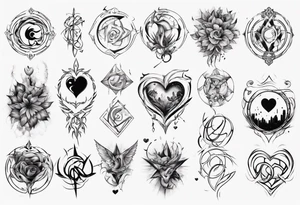 modern tattoo of 
 that represents the spiruality of
, love and unity tattoo idea