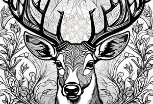 Mule deer antlers tattoo idea