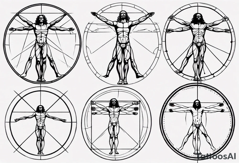Vitruvian man tattoo idea