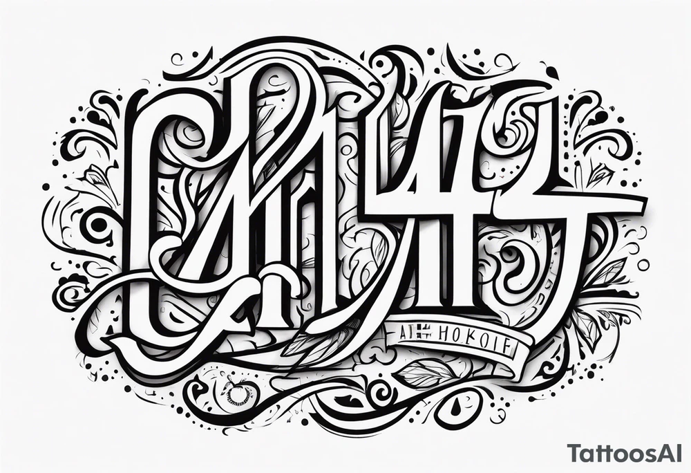4 4 4 4 tattoo idea