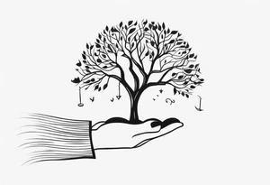 Illustrate a simple tattoo inspired by the chorus of the song “after the storm” by Mumford and sons. tattoo idea