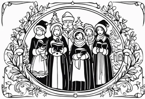 CHRISTMAS CAROLERS tattoo idea