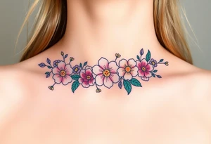 Floral garland tattoo idea