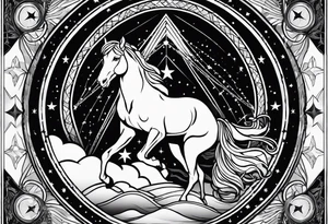 the star (tarot card) with Aquarius feeling tattoo idea