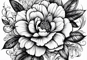 A beautiful flower tattoo idea