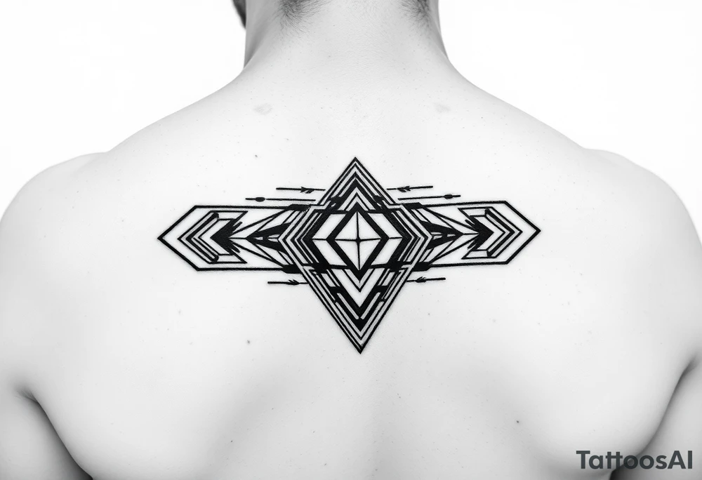 armband geometric tattoo idea