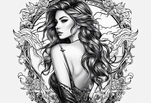 Lightning across the back tattoo idea