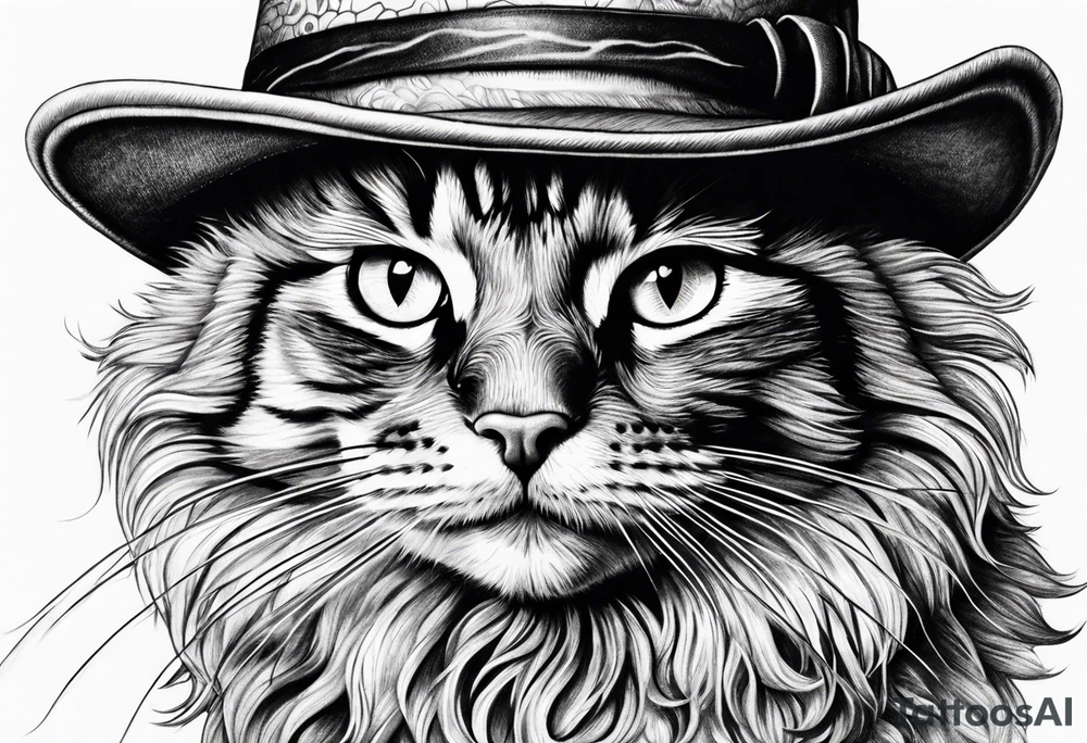 Cat in hat tattoo idea