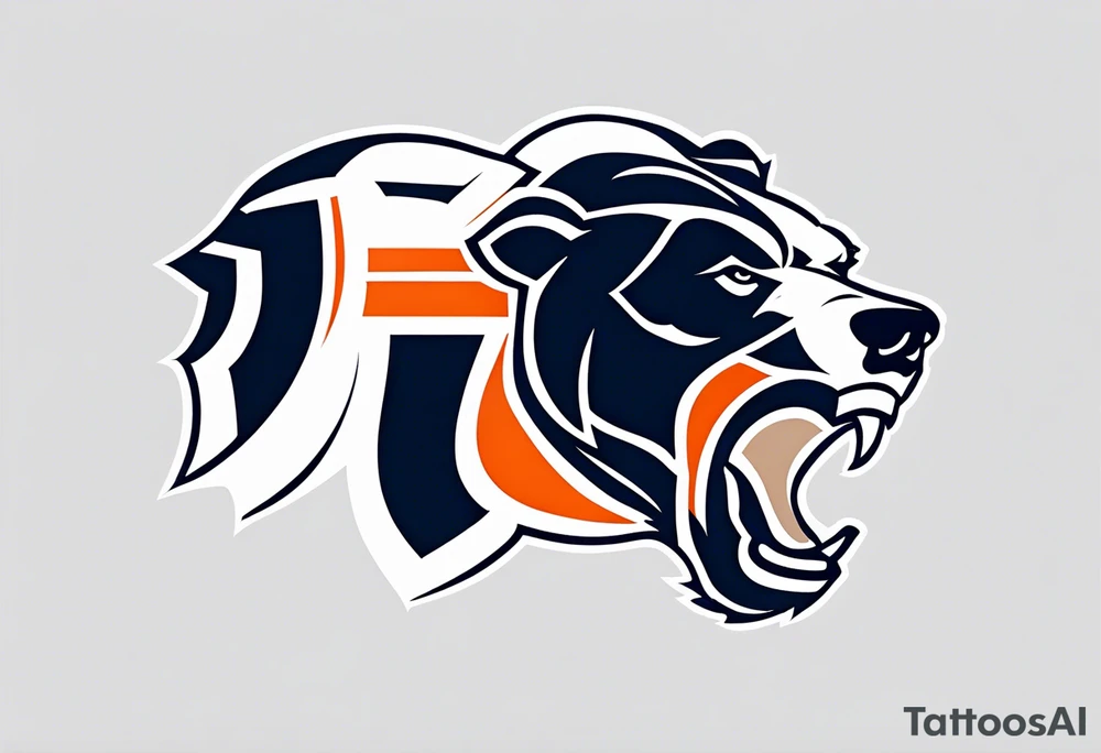 Small Chicago bears tattoo tattoo idea
