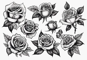 bouquet of roses tattoo idea