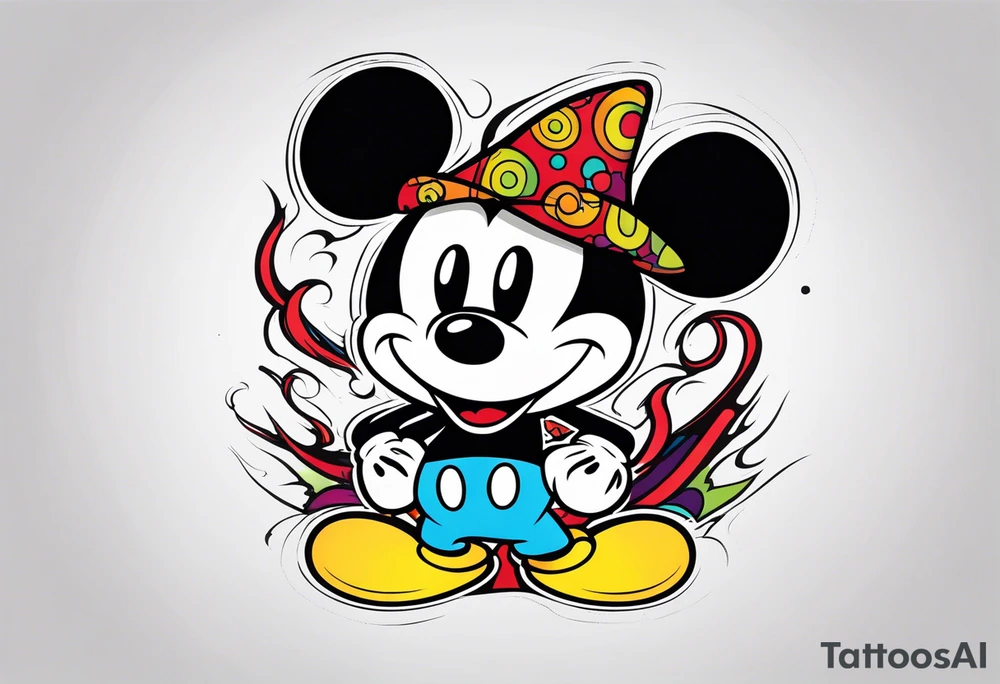 Mentally insane mickey mouse tattoo idea