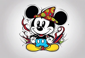 Mentally insane mickey mouse tattoo idea