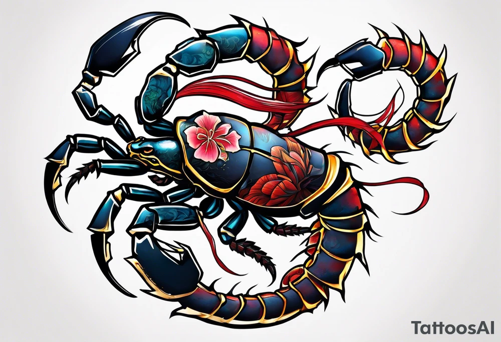 japanese animation scorpion tattoo idea