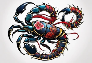 japanese animation scorpion tattoo idea