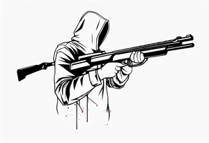 Anonymous with shotgun tattoo idea