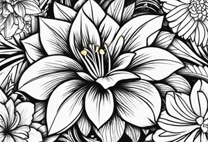 hawaiian flower tattoo idea