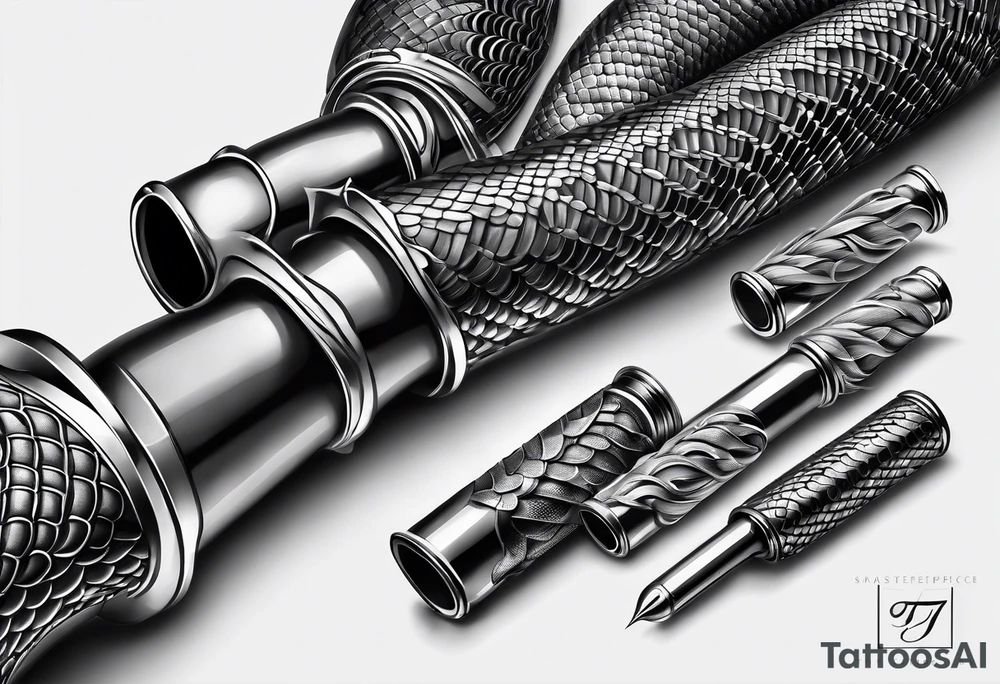 Rifle Bullets forming a snake tattoo idea