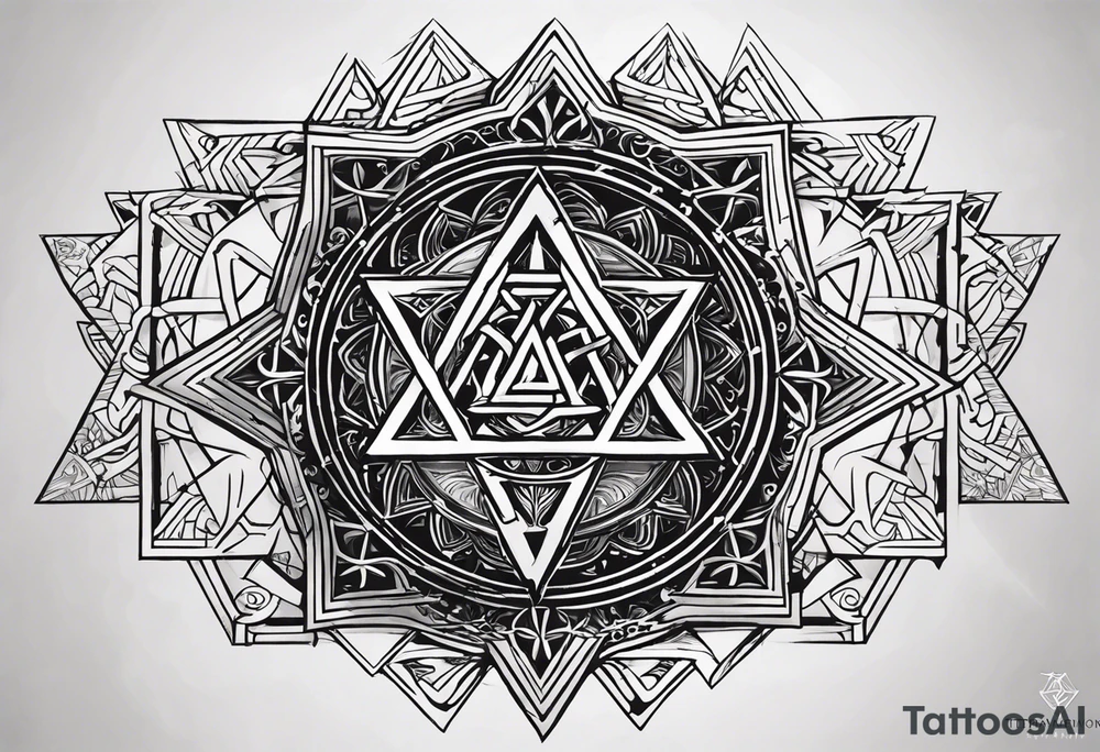 tetragrammaton to represent powerful the connection God as a chosen one designed by God himself simple and bold to be recognized as warning to all evil, to also provide love and protection tattoo idea