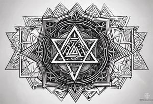 tetragrammaton to represent powerful the connection God as a chosen one designed by God himself simple and bold to be recognized as warning to all evil, to also provide love and protection tattoo idea